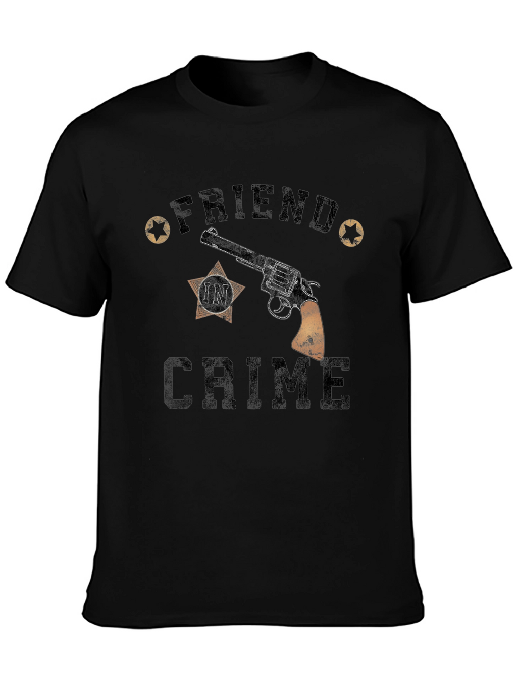 Friend In Crime T-Shirt - Gun Graphic Tee
