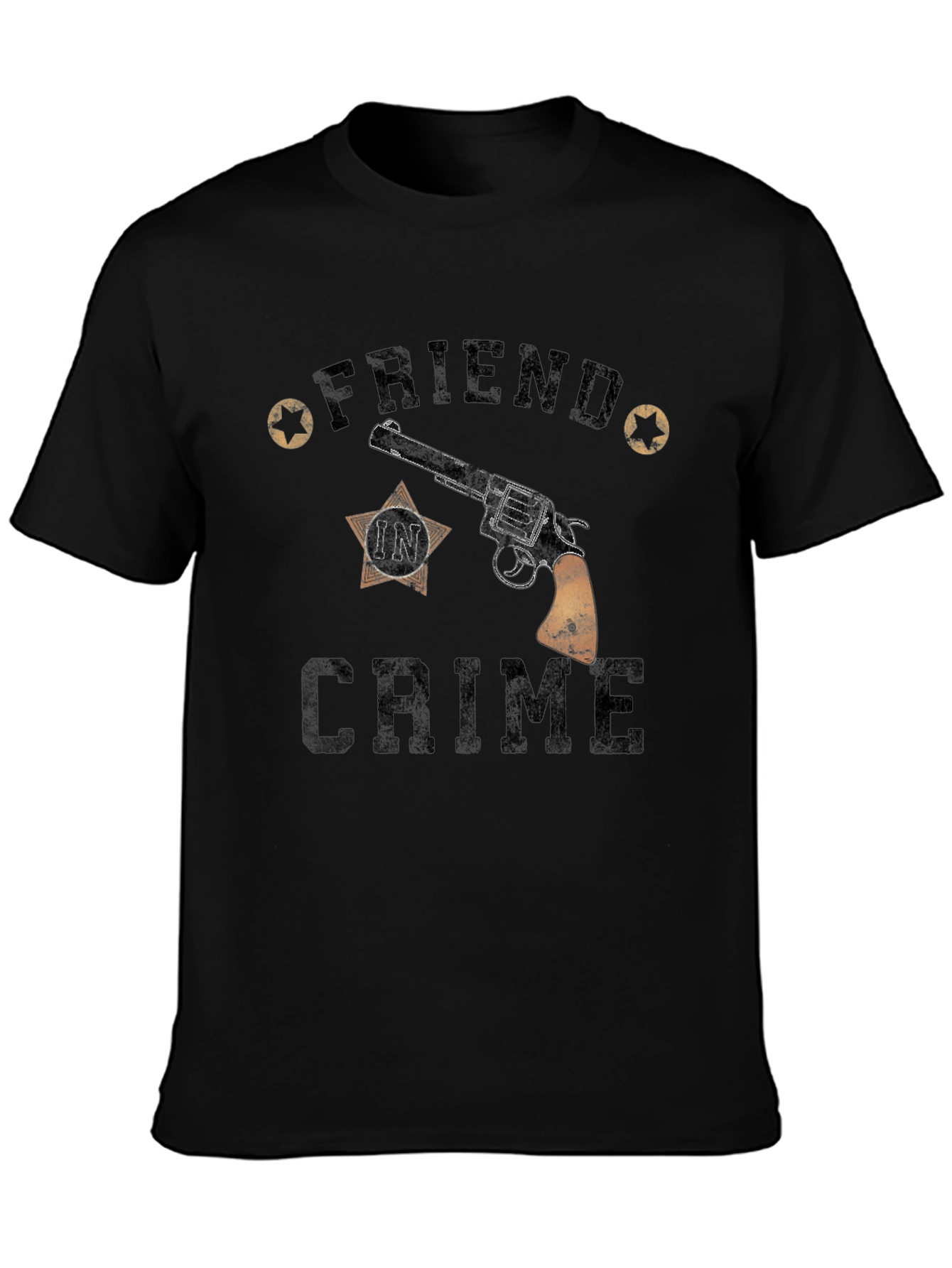 Friend In Crime T-Shirt - Gun Graphic Tee