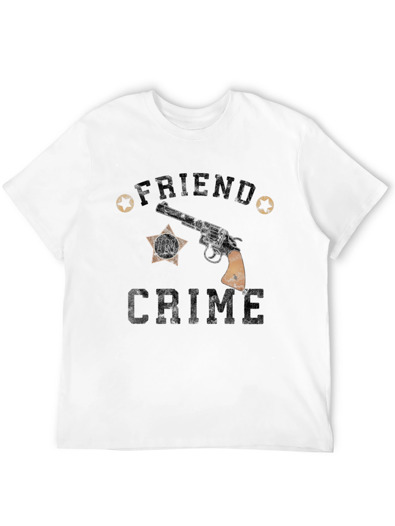 Friend In Crime T-Shirt - Gun Graphic Tee