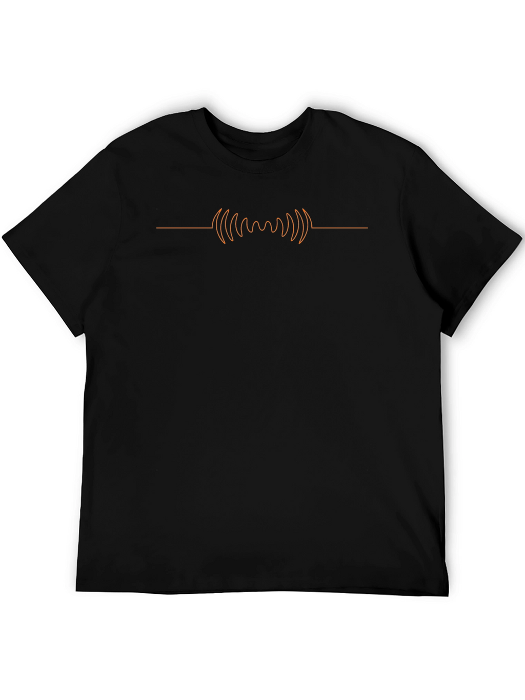 Minimalist Wave Graphic Tee - Black