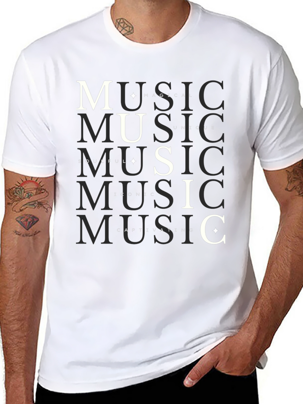 Music Lovers Graphic Tee - Black