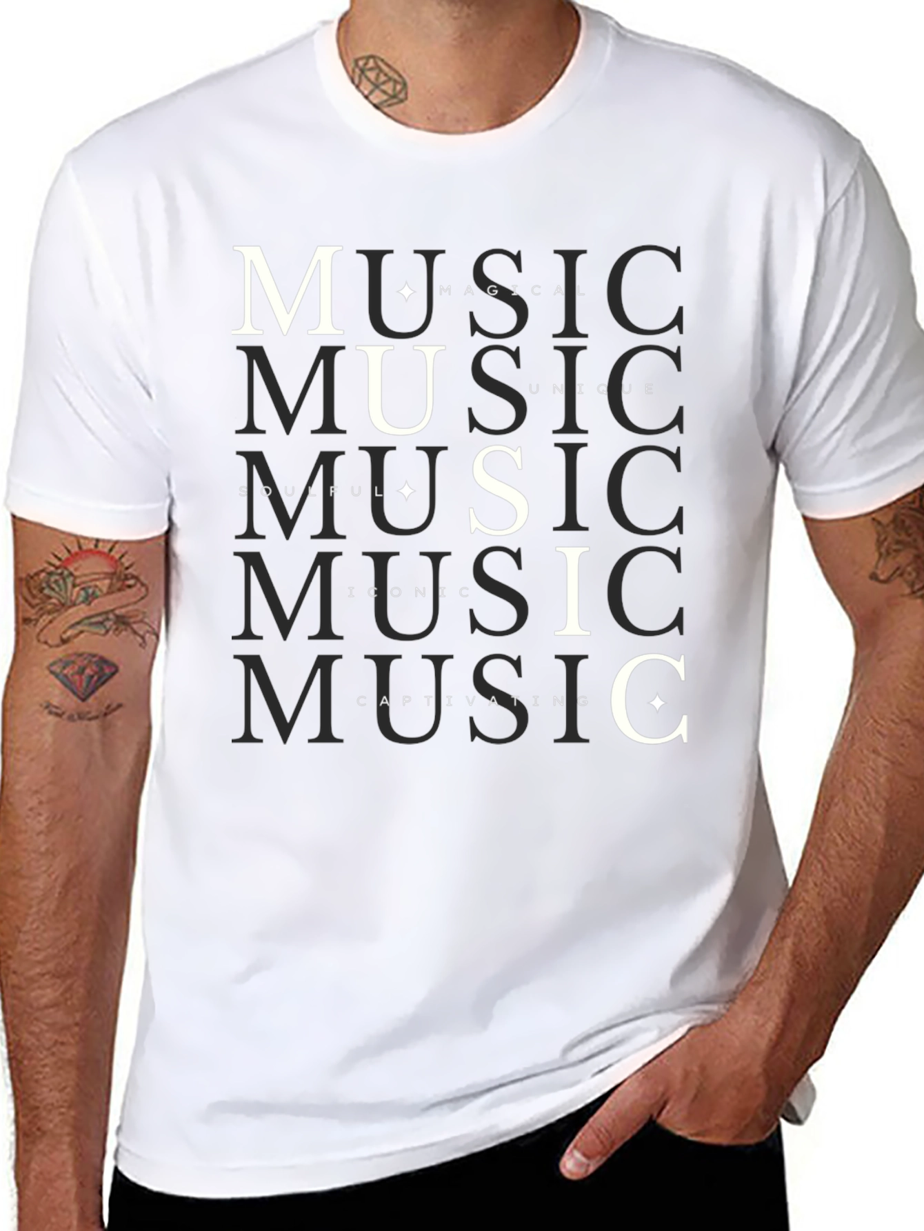 Music Lovers Graphic Tee - Black