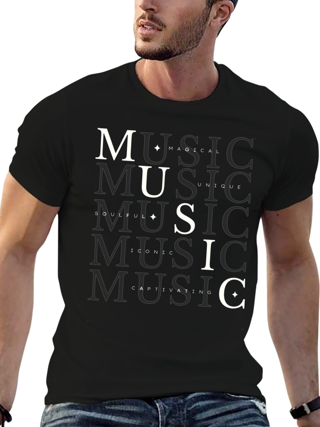 Music Lovers Graphic Tee - Black