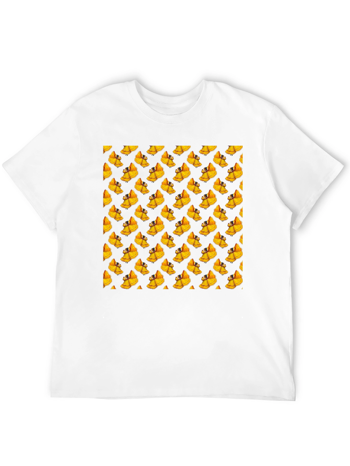 Novelty Mango Pattern Black T-Shirt
