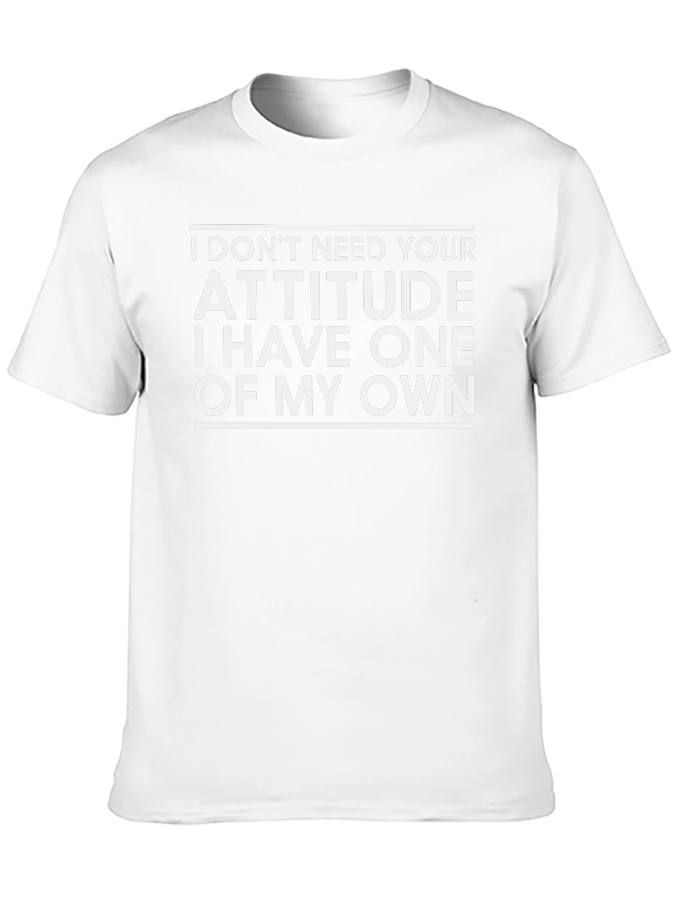 Sarcastic Attitude T-Shirt - Black Crew Neck Tee