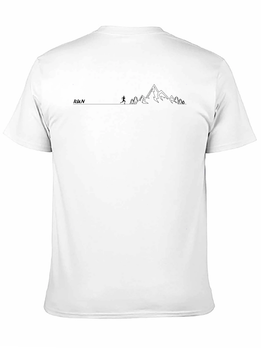 Mens Black RUN Graphic Tee