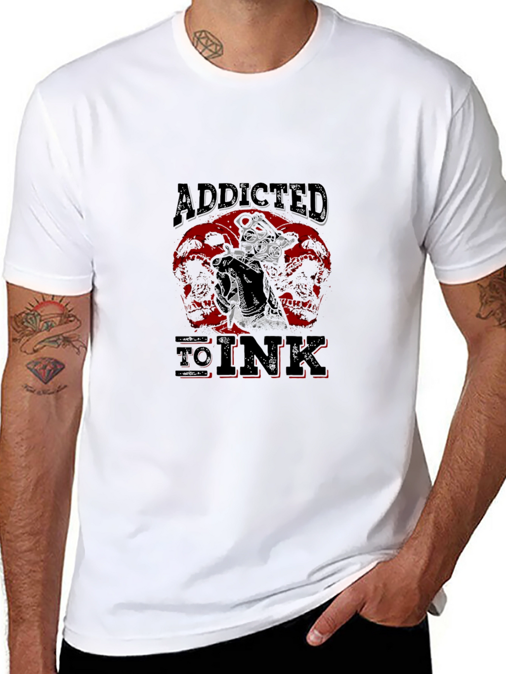 Addicted To Ink Black Graphic Tee