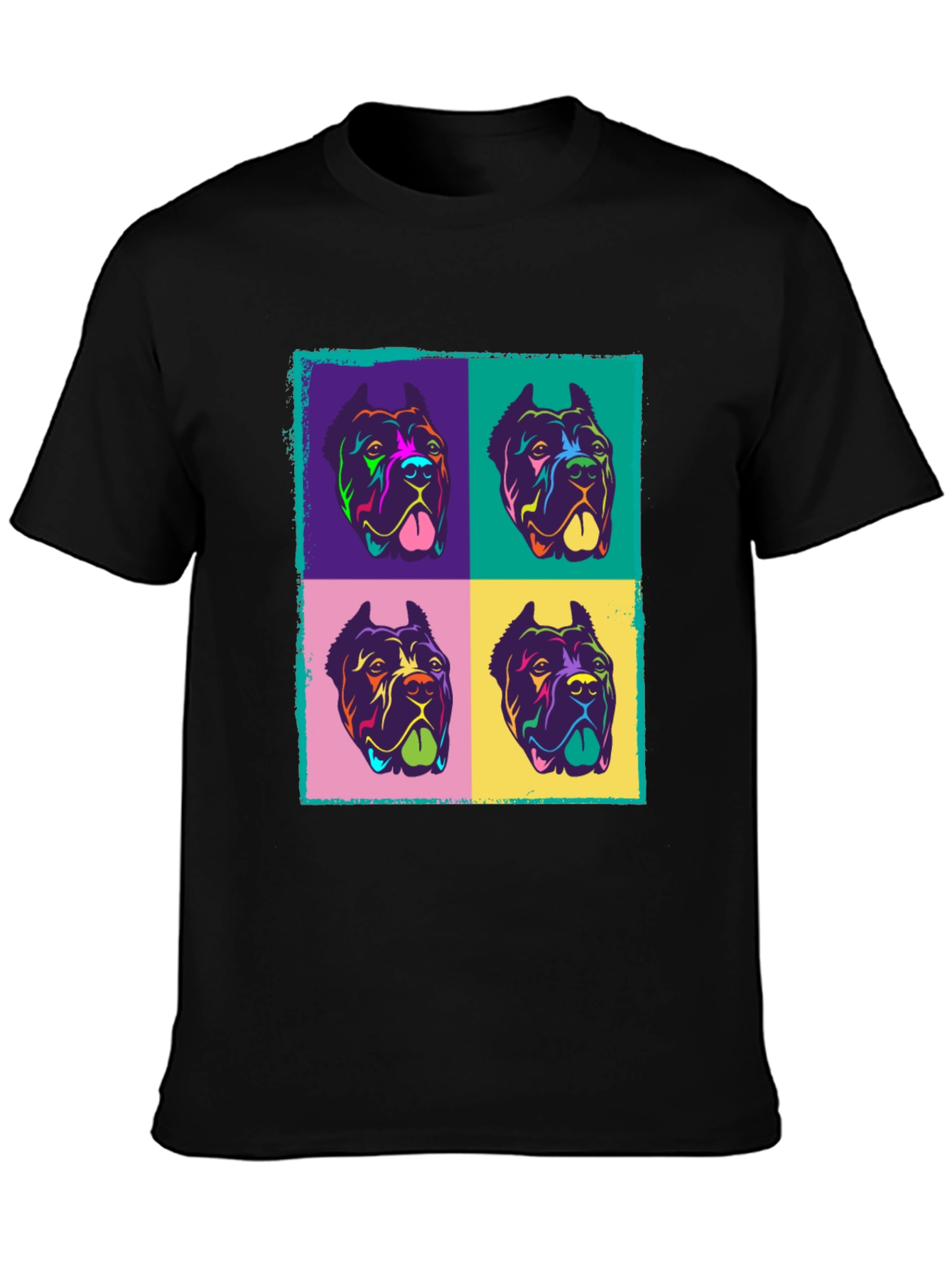 Colorful Dog Pop Art Graphic Tee