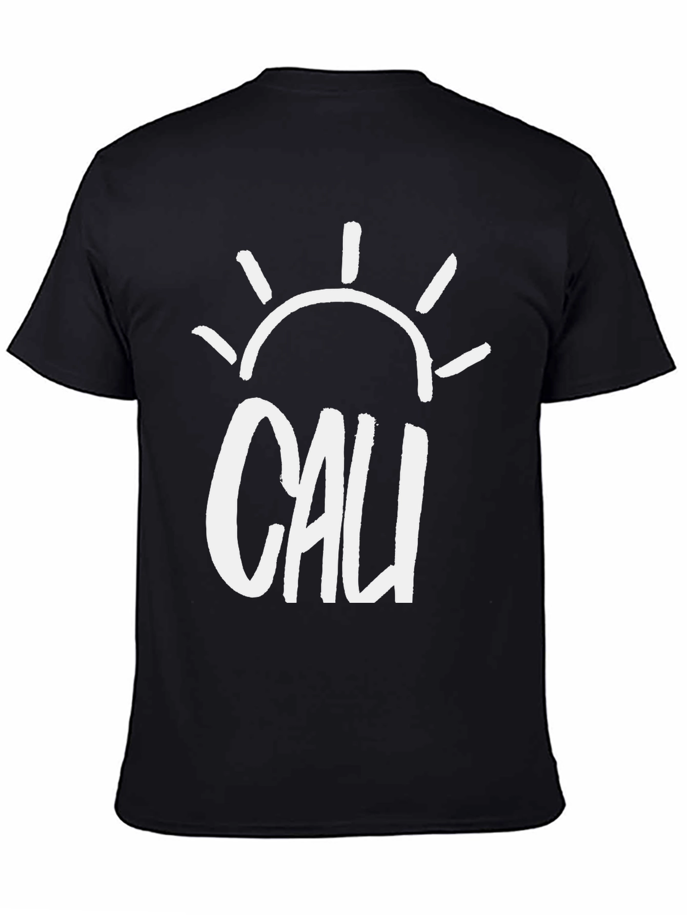 Cali Sun Graphic Tee - Black Cotton T-Shirt