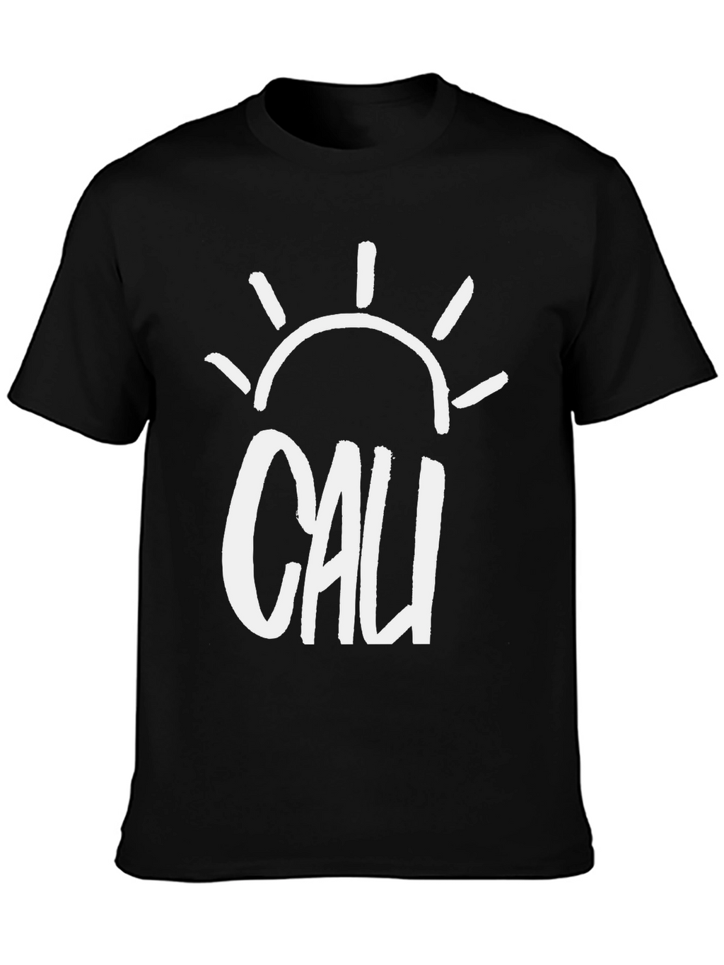 Cali Sun Graphic Tee - Black Cotton T-Shirt