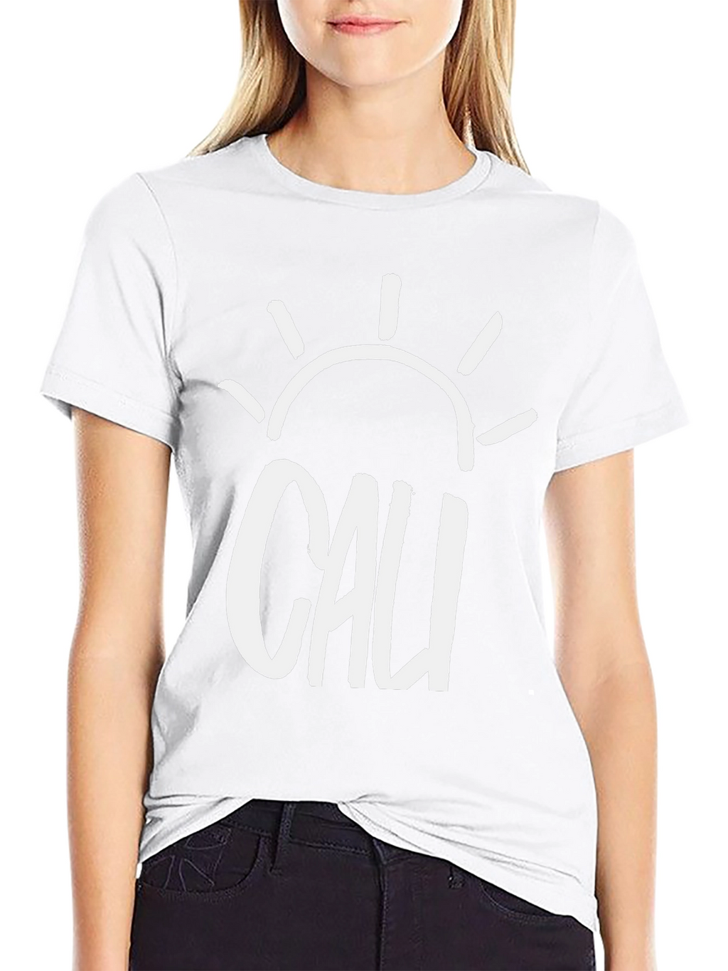 Cali Sun Graphic Tee - Black Cotton T-Shirt
