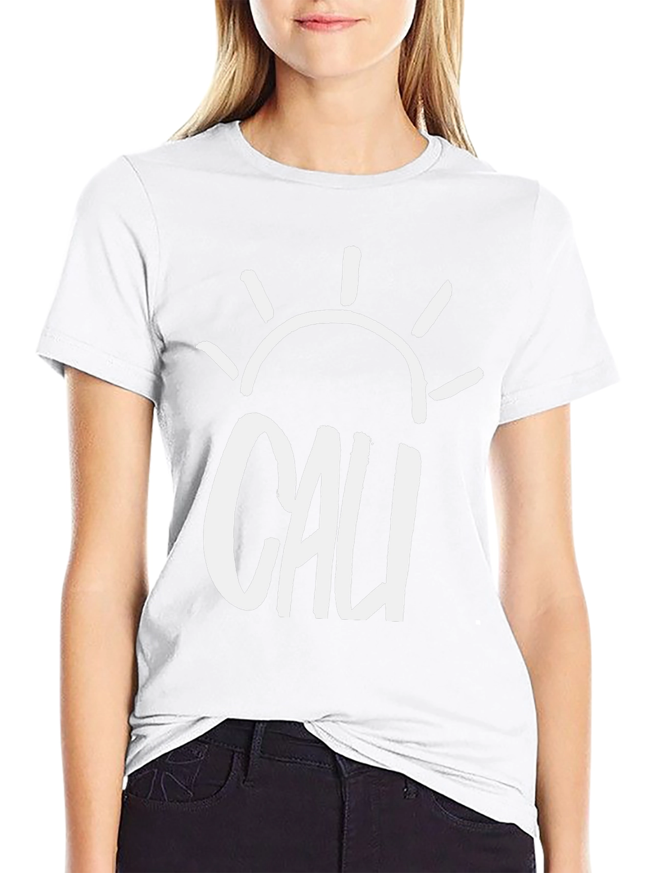 Cali Sun Graphic Tee - Black Cotton T-Shirt