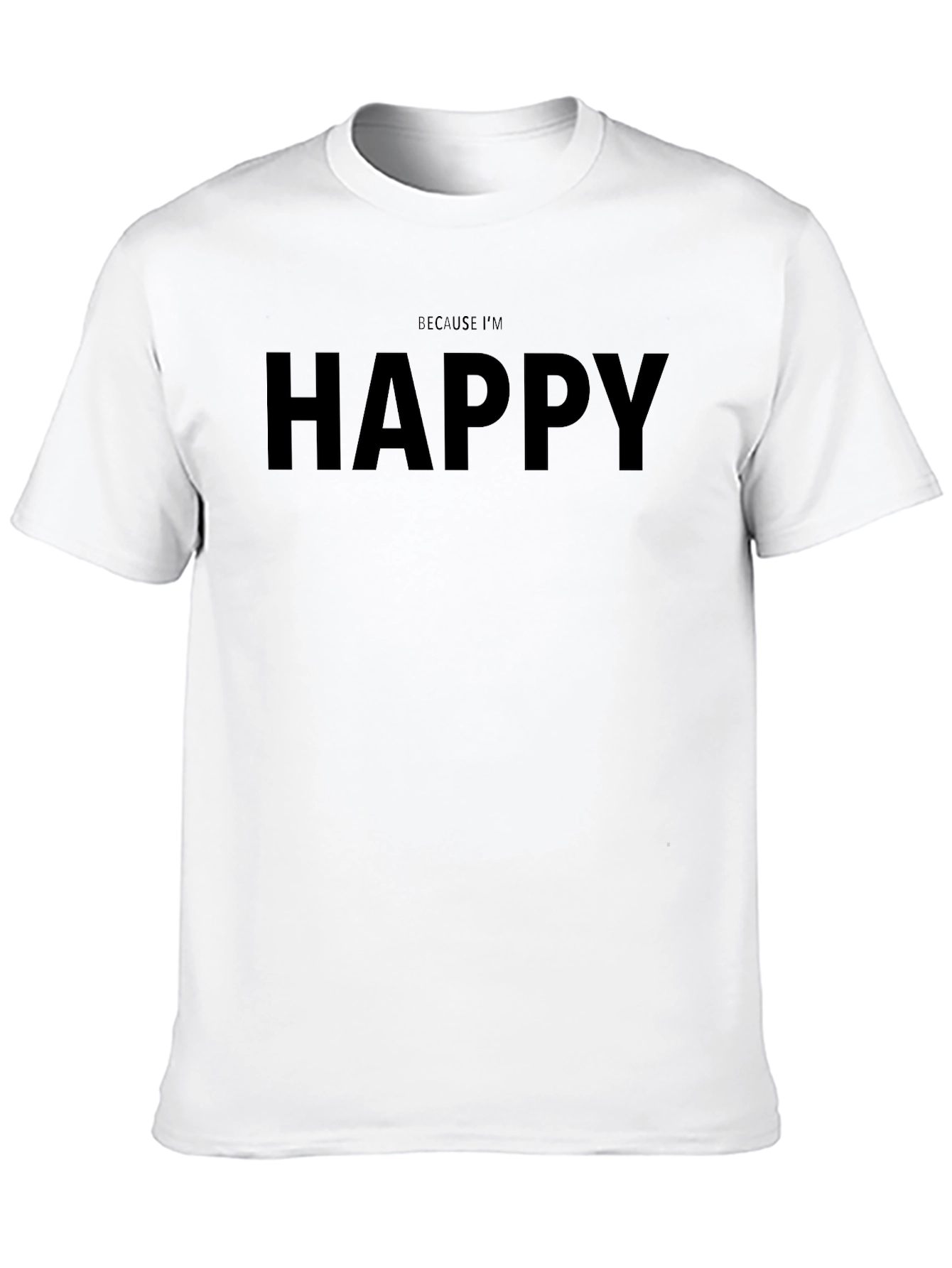 Happy Graphic Tee - Mens Casual Cotton T-Shirt