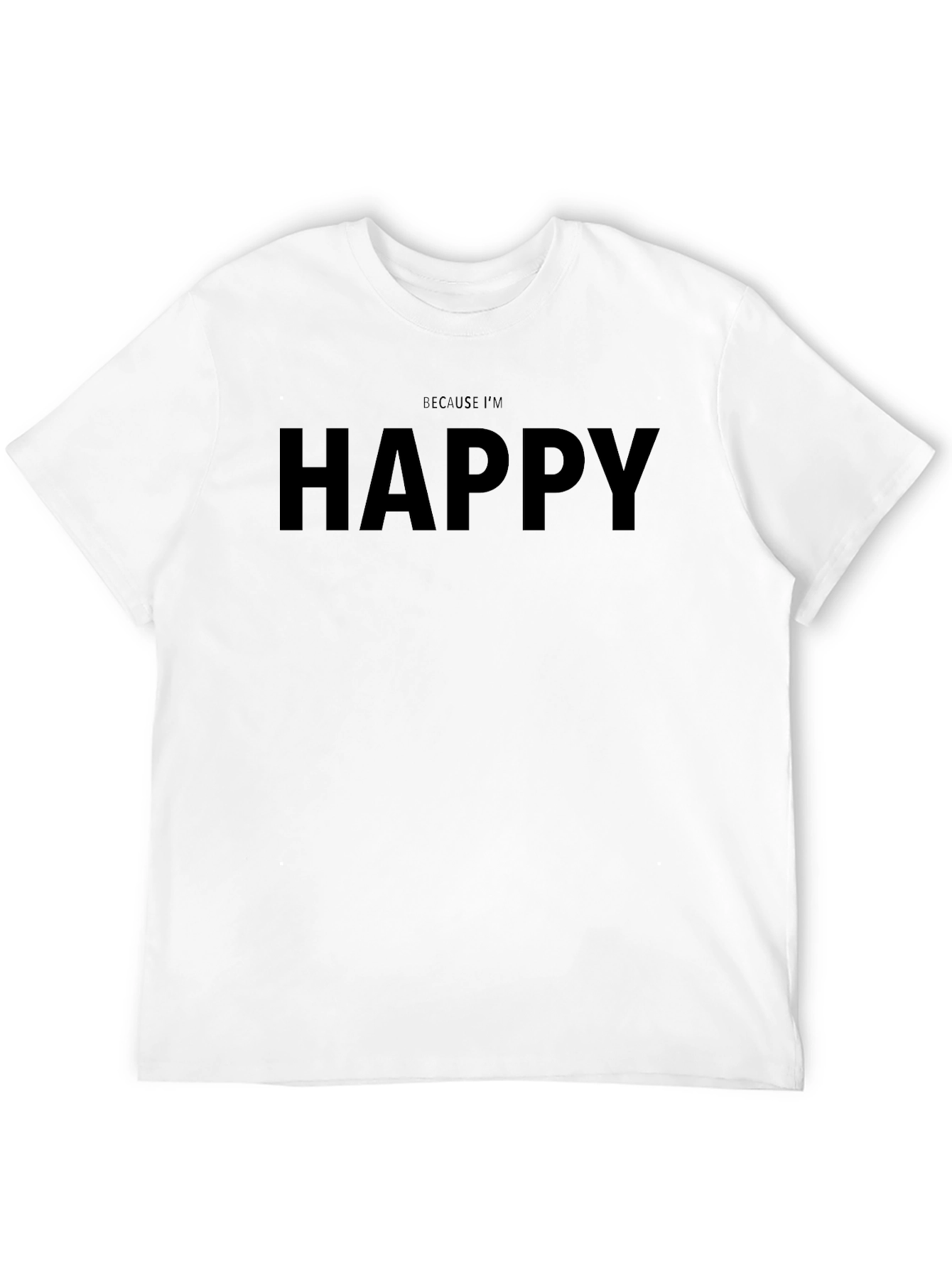 Happy Graphic Tee - Mens Casual Cotton T-Shirt