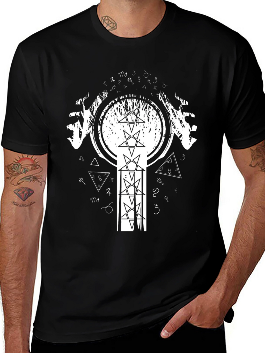 Occult Star Symbol Black T-Shirt