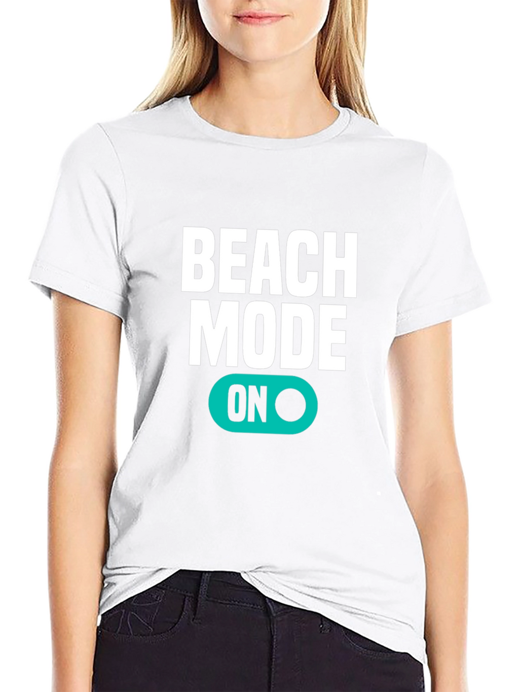 Beach Mode ON Black T-Shirt
