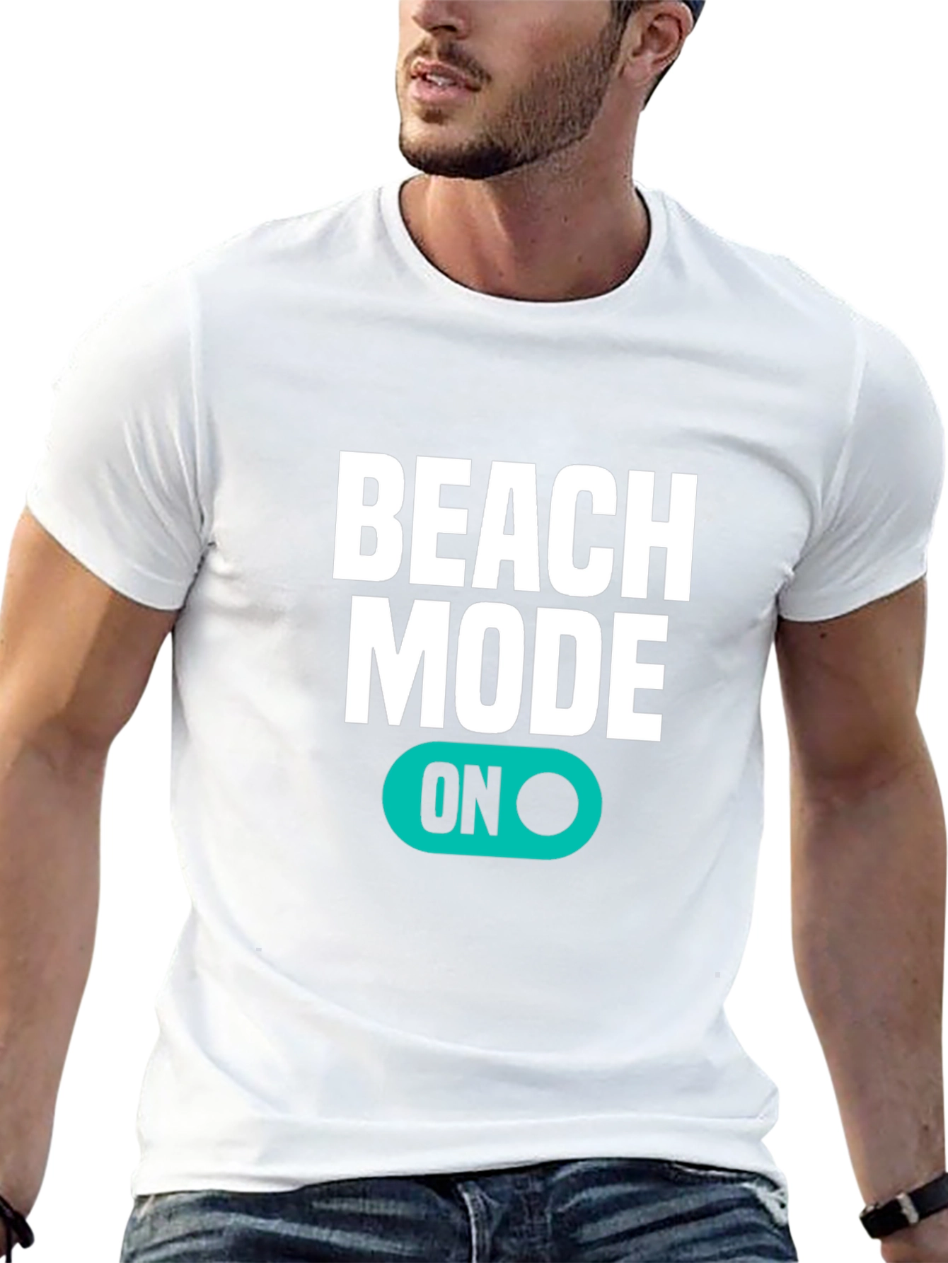 Beach Mode ON Black T-Shirt