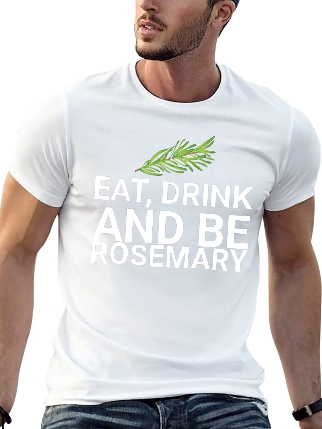 Eat Drink and Be Rosemary Black Graphic Tee