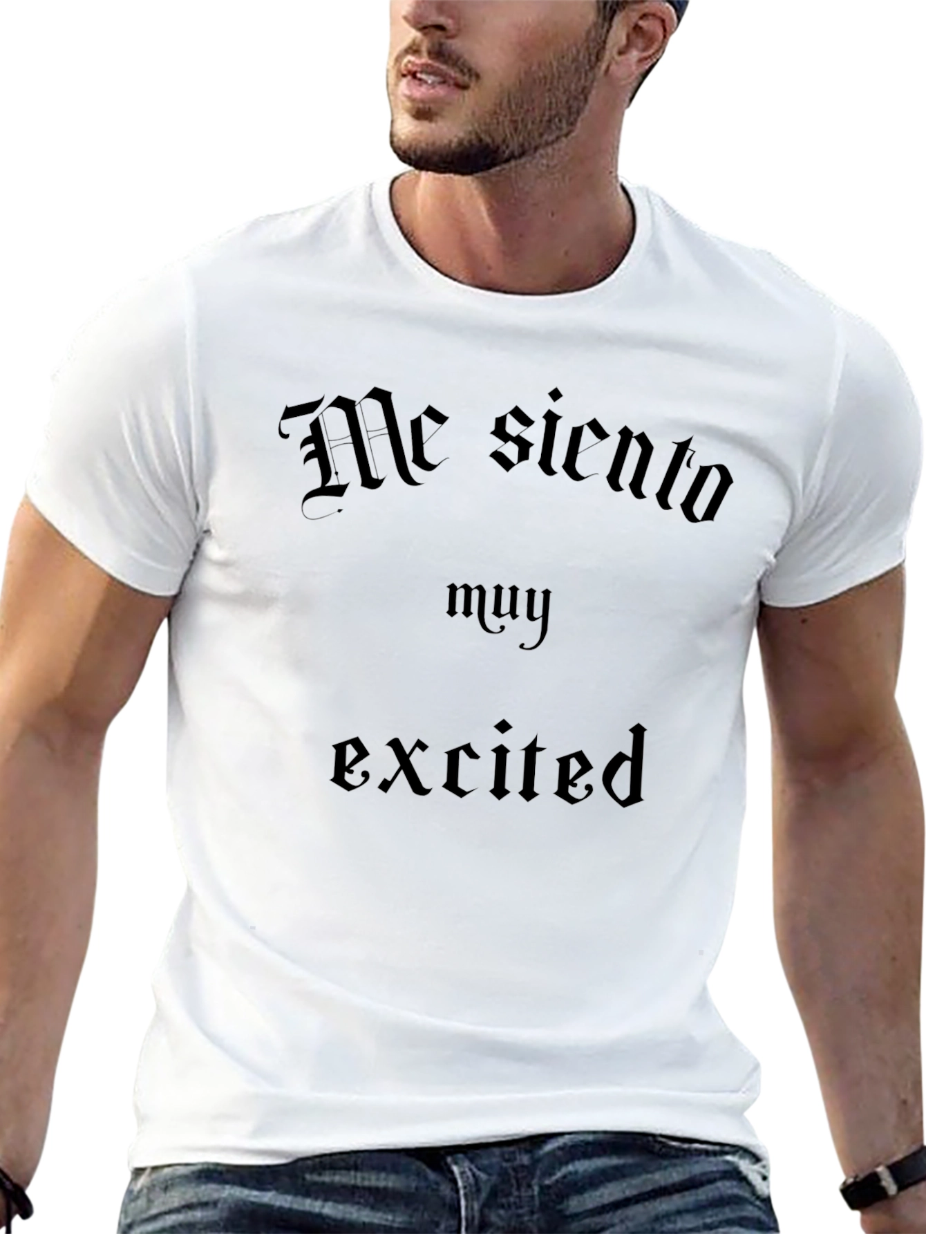 Me Siento Muy Excited Black T-Shirt