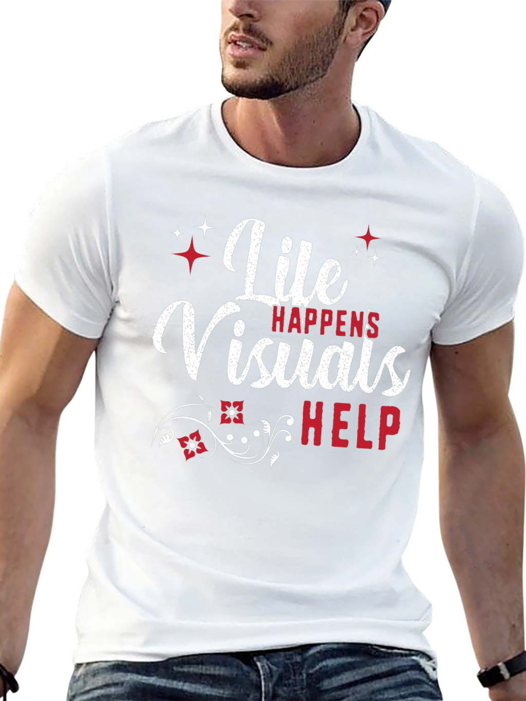 Life Visuals Help Graphic Tee