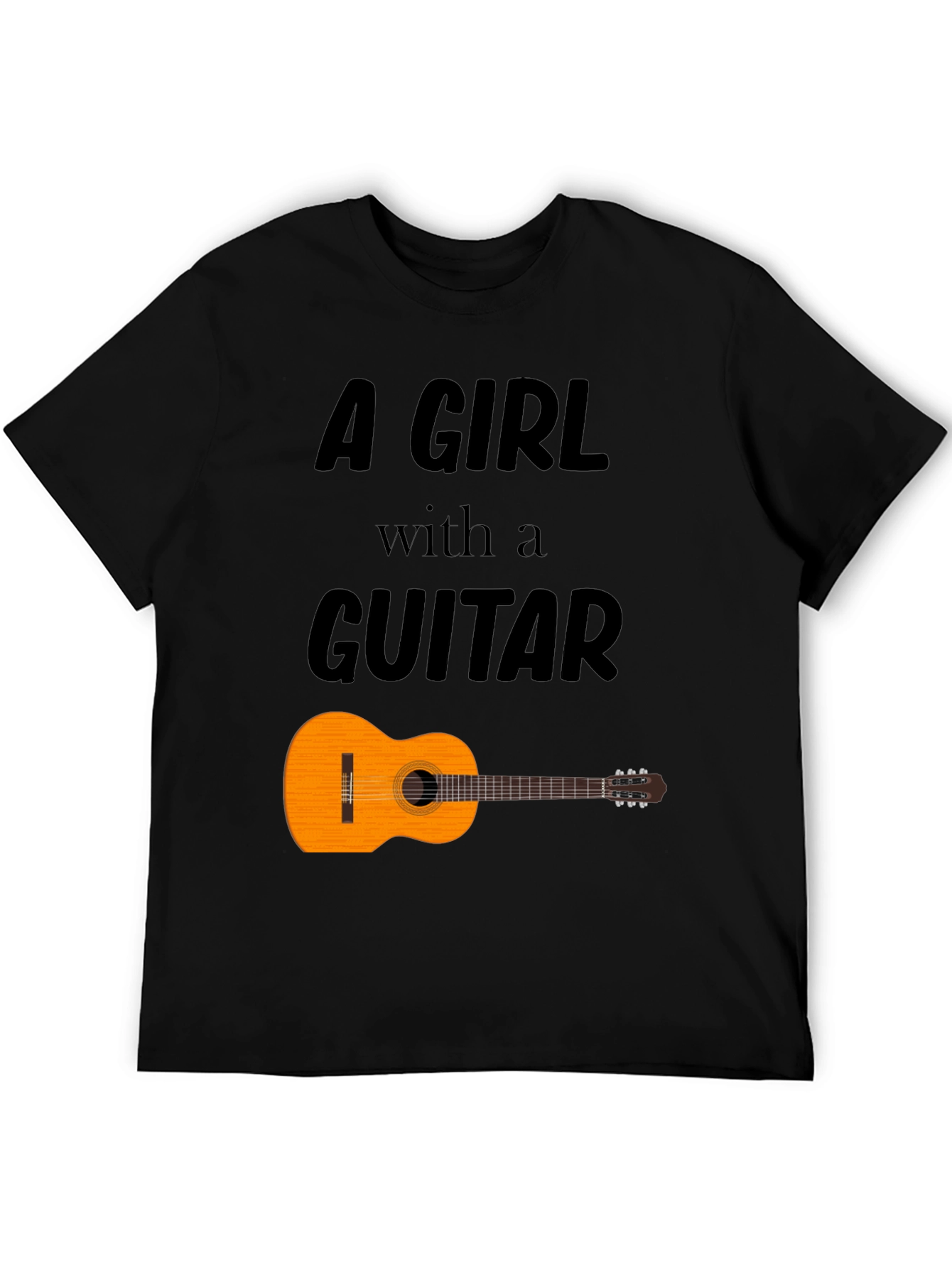 A Girl With A Guitar T-Shirt - Music Lover Tee