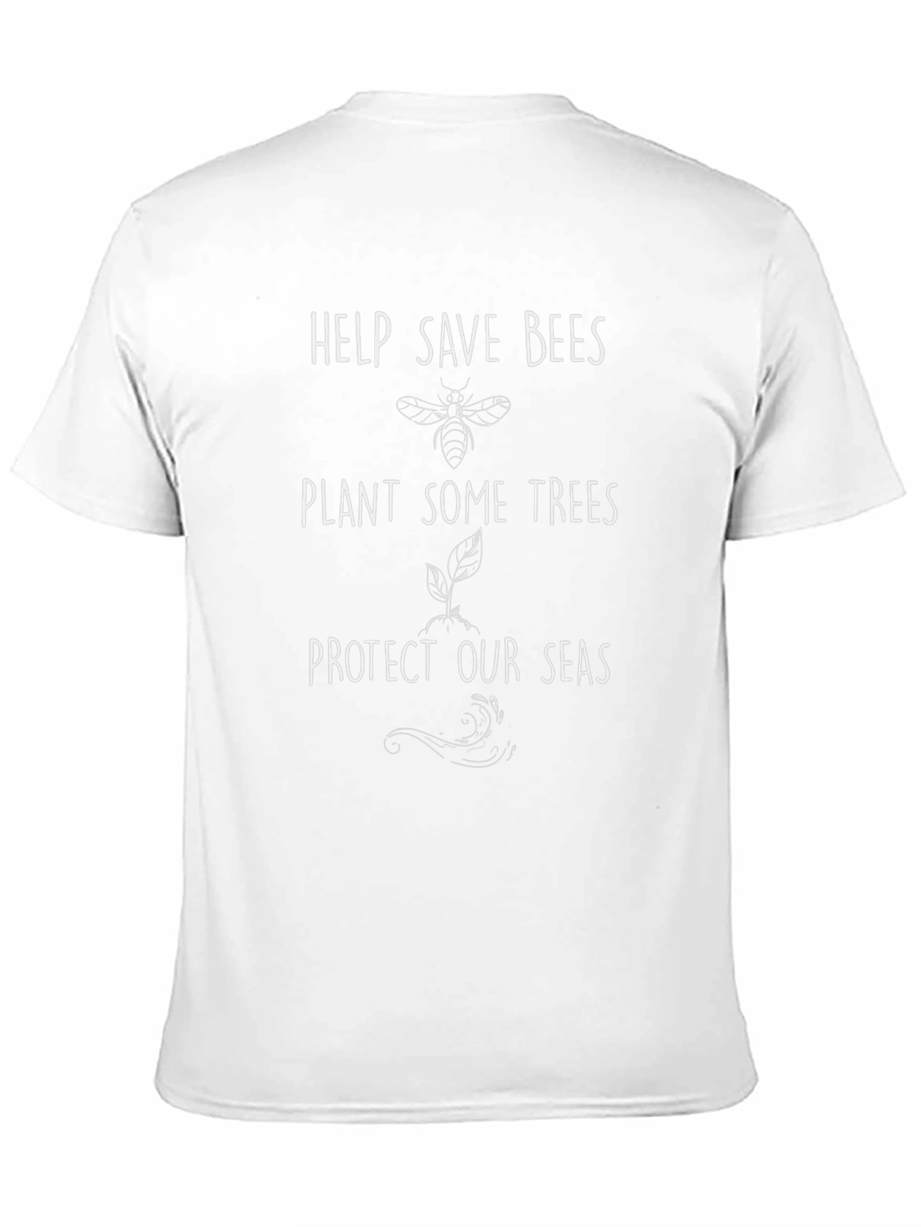 Eco-Friendly Graphic Tee: Save Bees Plant Trees