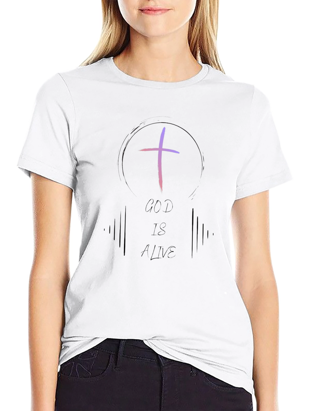 God Is Alive Graphic T-Shirt - Black Christian Tee