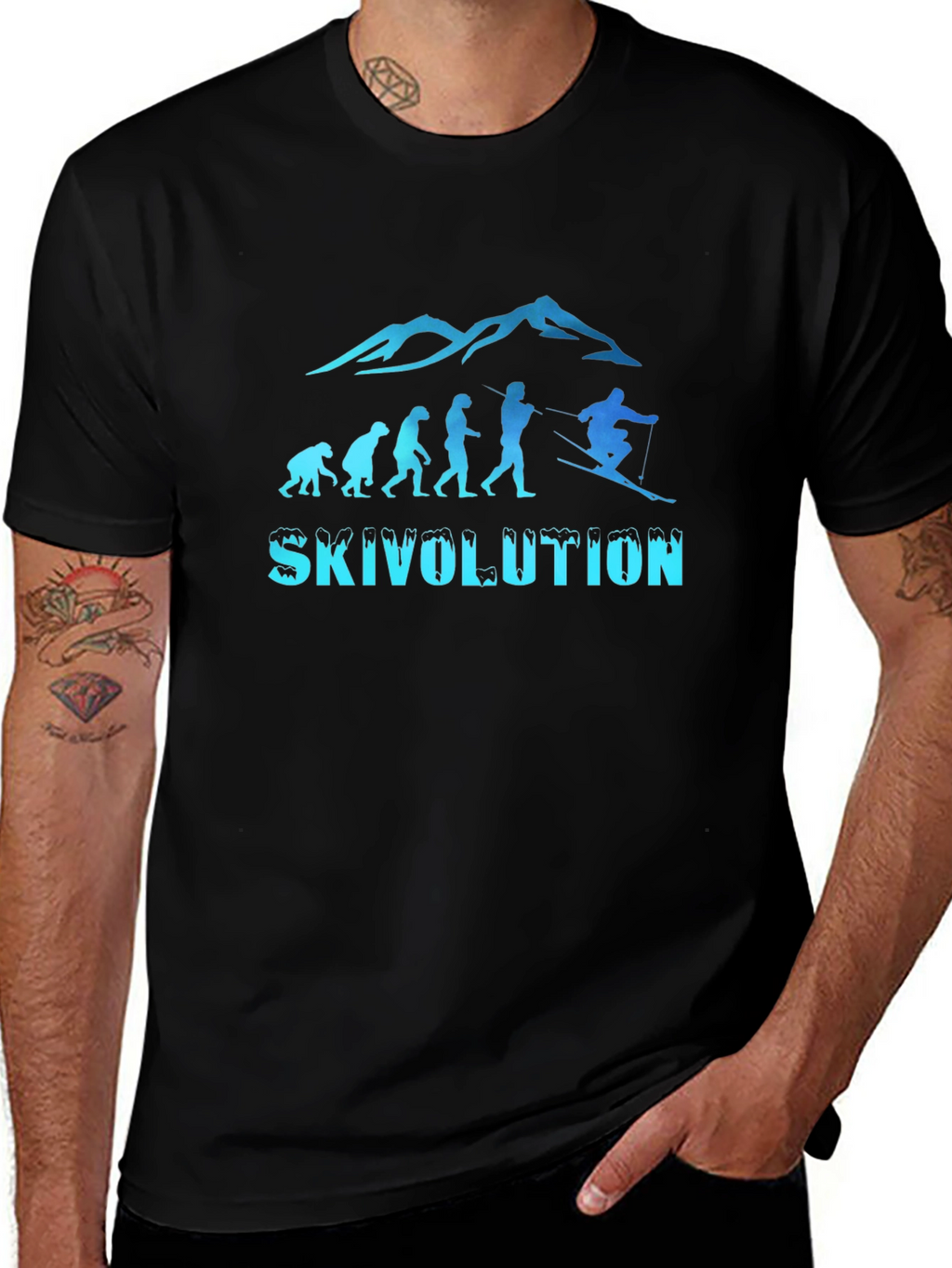 Skivolution Graphic Tee - Black Cotton Blend
