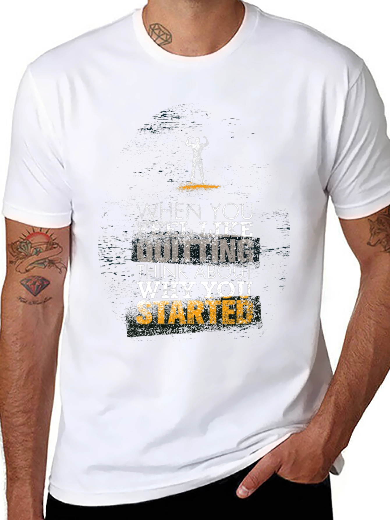 Motivational Fitness T-Shirt - Never Quit