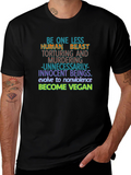 Vegan Graphic Tee - One Less Human Beast