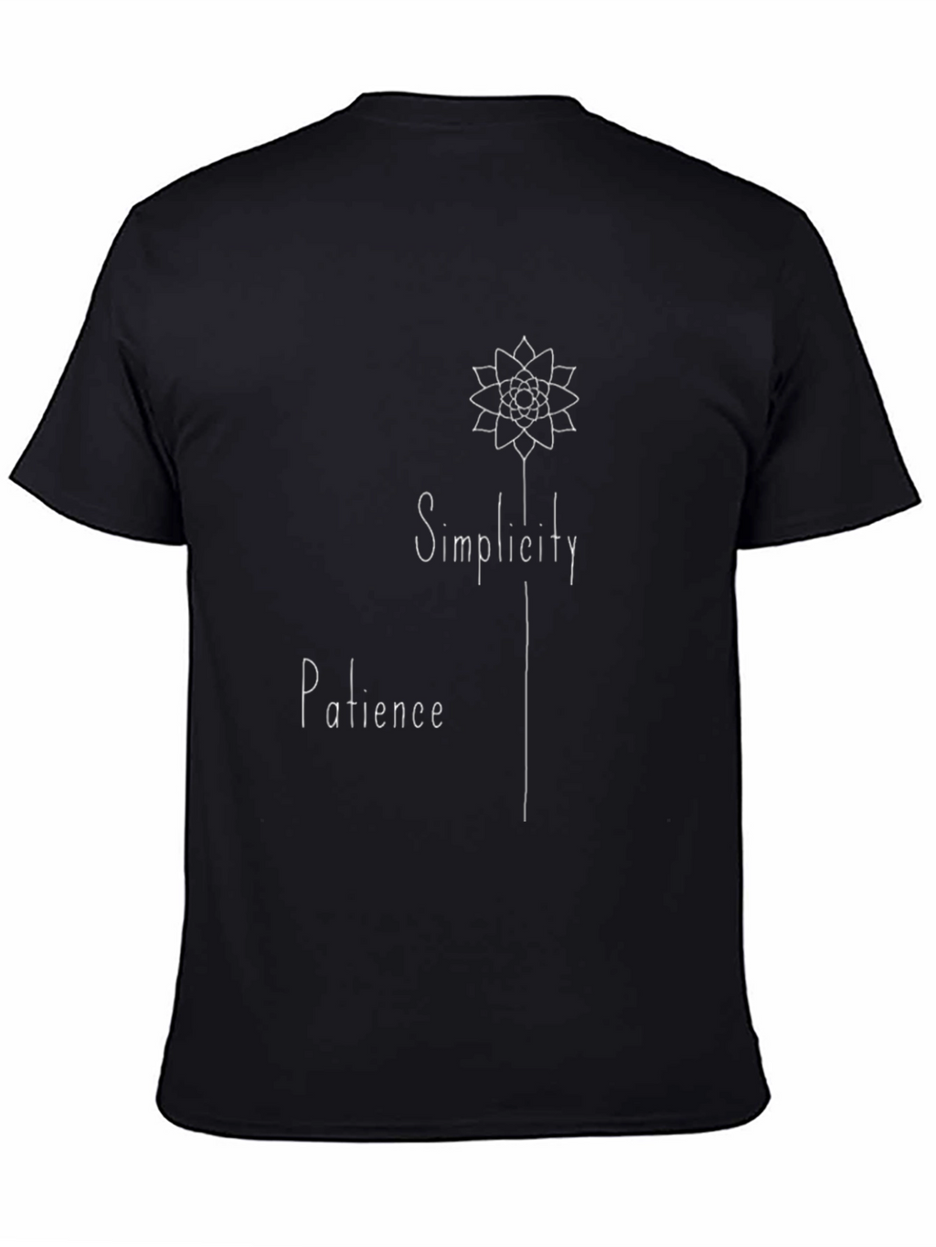Simplicity Patience Graphic Tee - Black Cotton