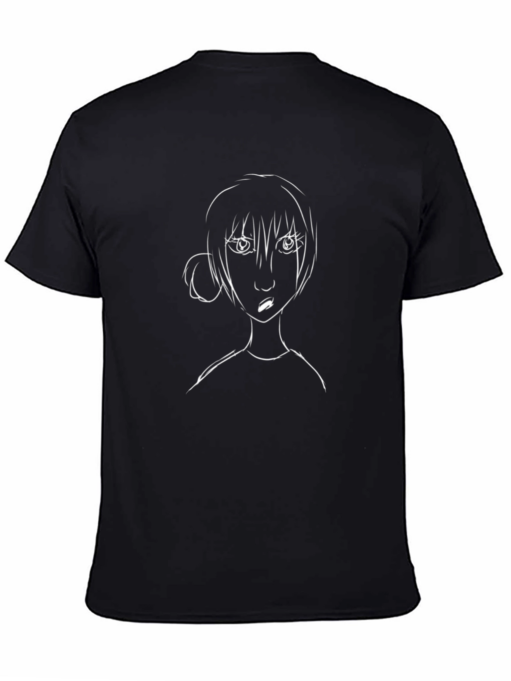 Anime Girl Graphic Black T-Shirt