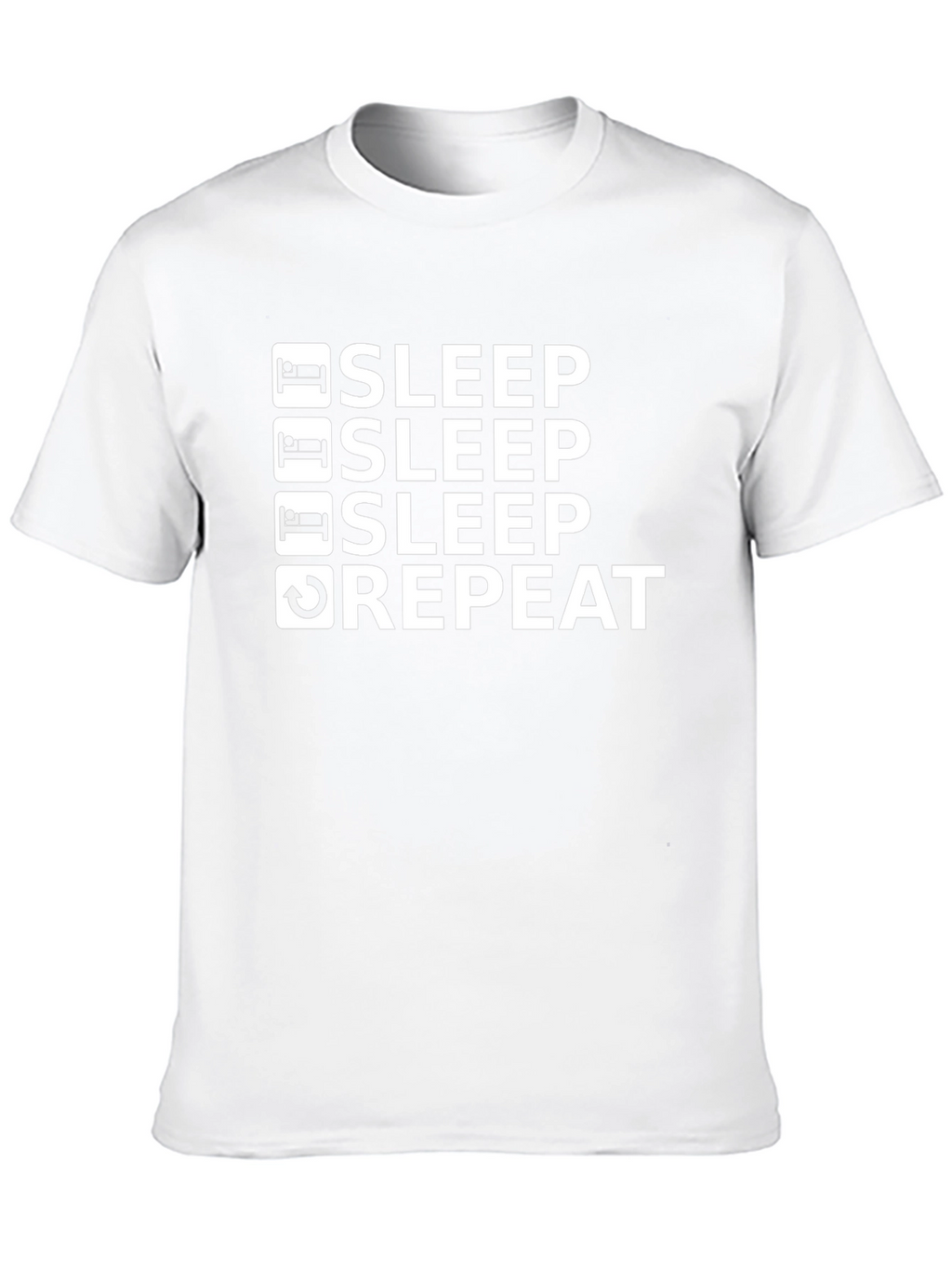 Sleep Repeat Graphic Tee - Black Cotton Blend