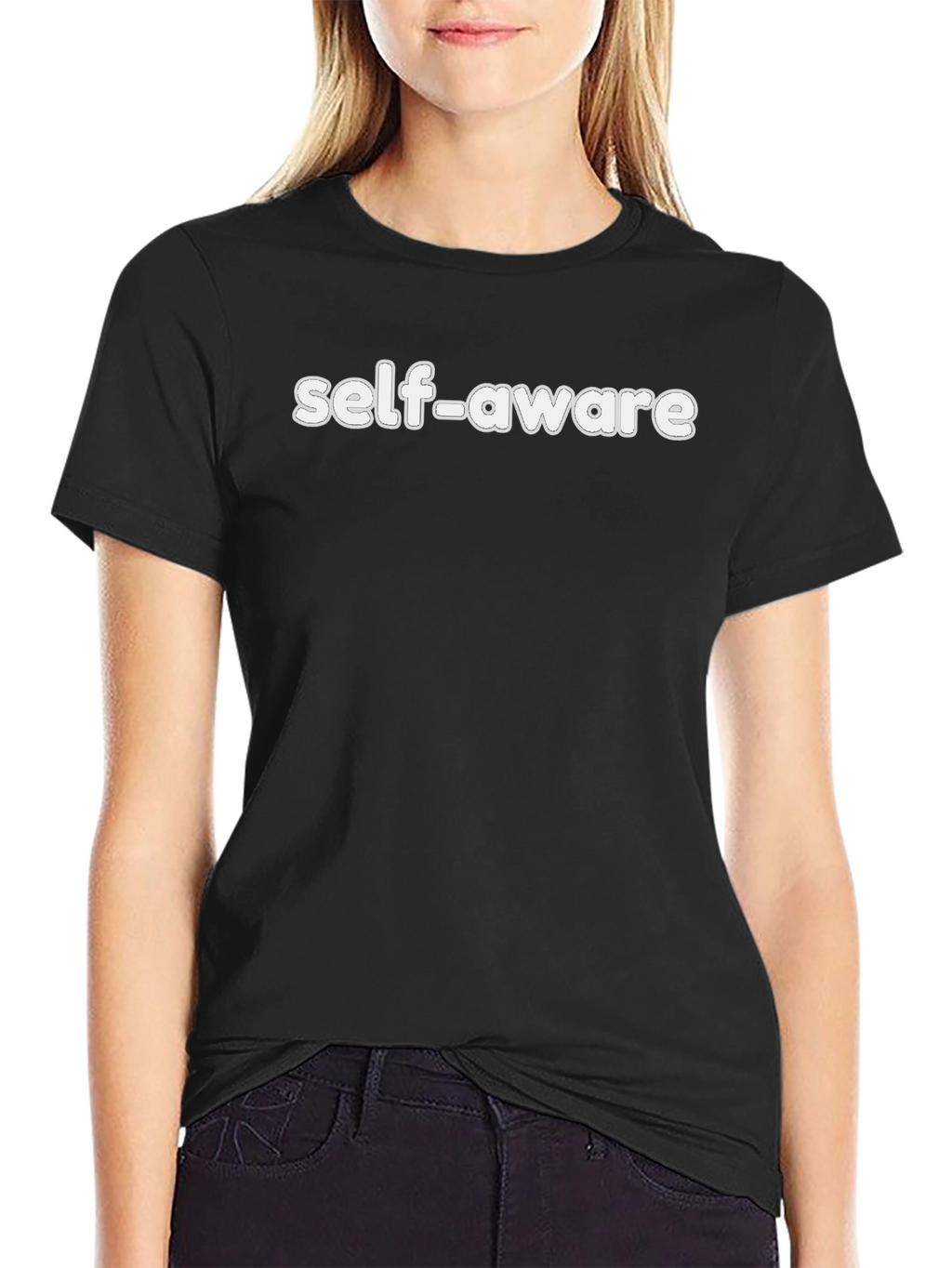 Self-Aware Graphic Tee - Mens Black T-Shirt