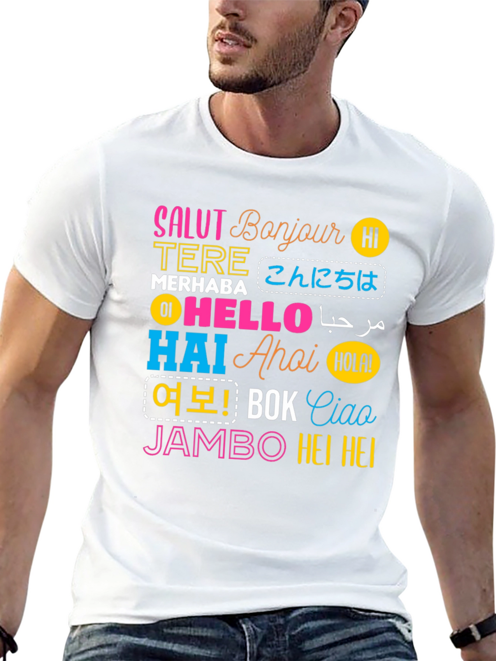 World Hello T-Shirt: Multilingual Greetings