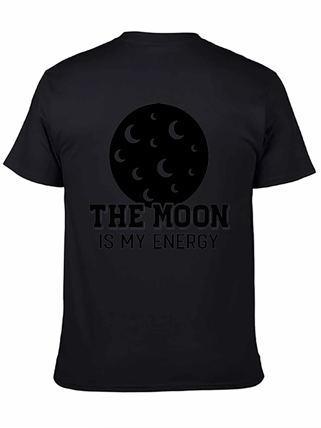 The Moon Is My Energy Black T-Shirt