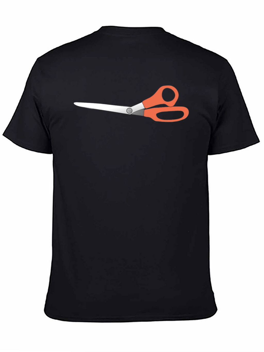 Scissors Graphic Tee - Black Casual T-Shirt