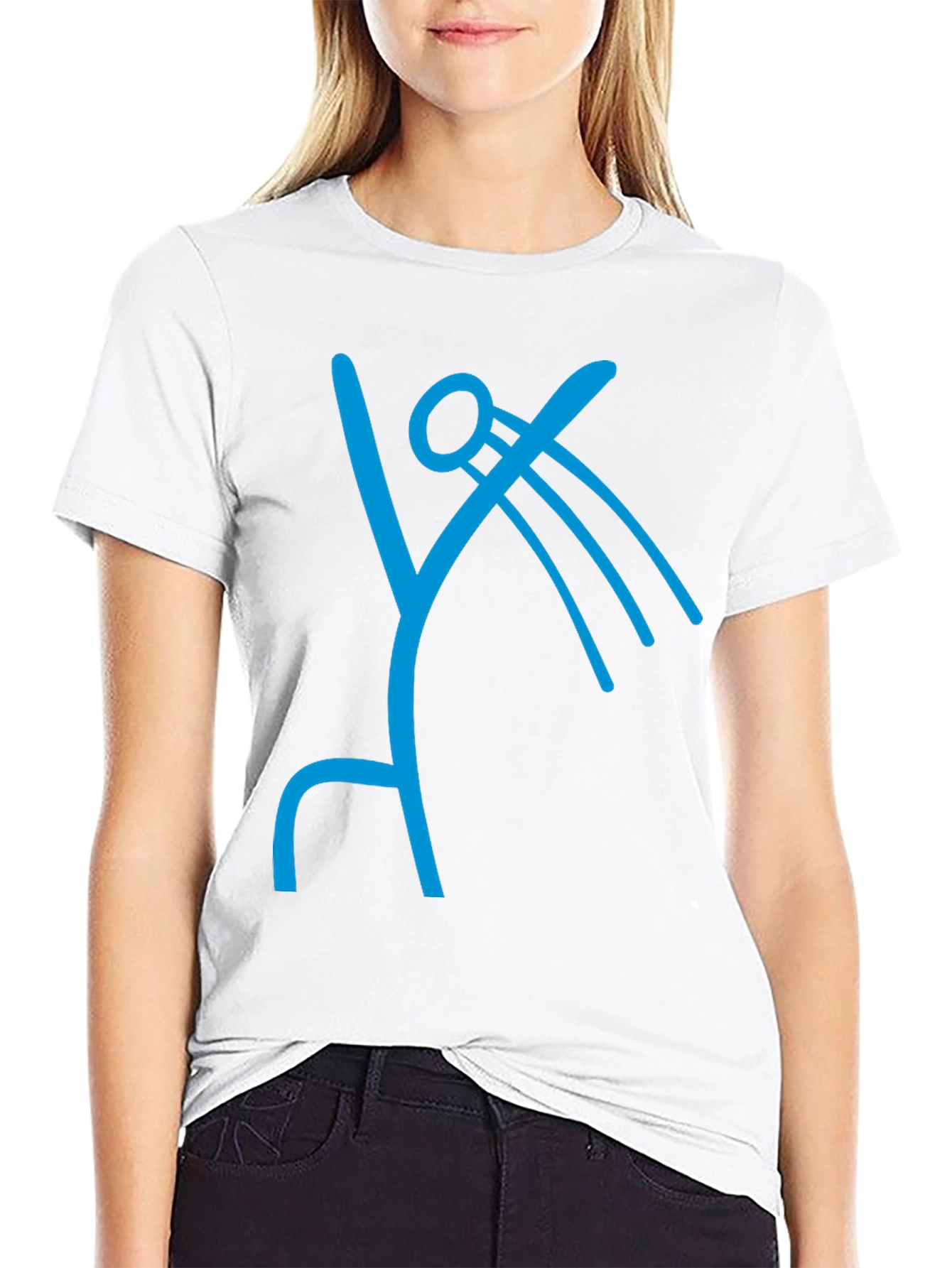 Abstract Symbol Graphic Tee - Modern Casual Shirt