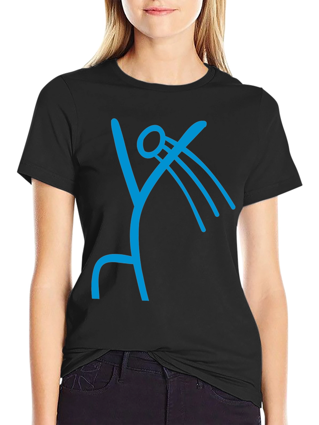 Abstract Symbol Graphic Tee - Modern Casual Shirt