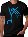 Abstract Symbol Graphic Tee - Modern Casual Shirt