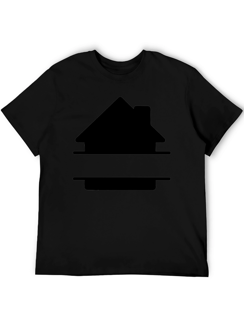 Customizable House Graphic Tee - Black