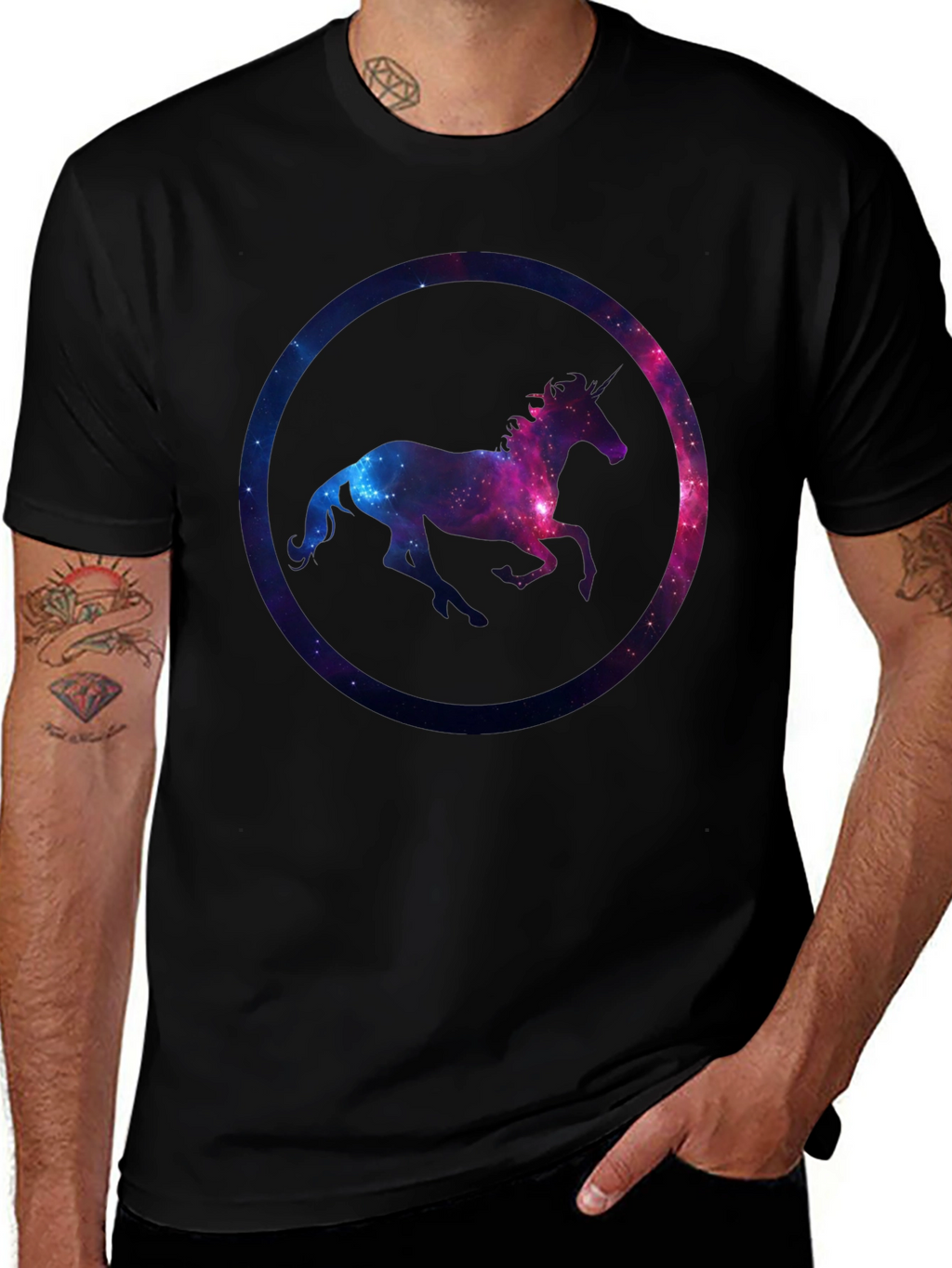 Unicorn Galaxy Graphic T-Shirt