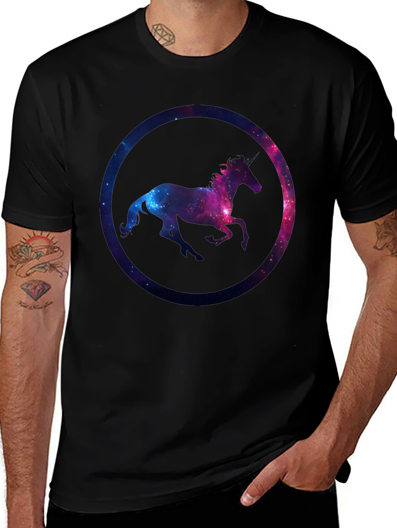 Unicorn Galaxy Graphic T-Shirt