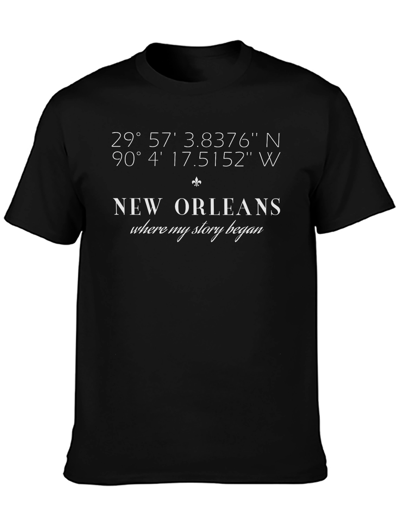 New Orleans Coordinates Graphic Tee