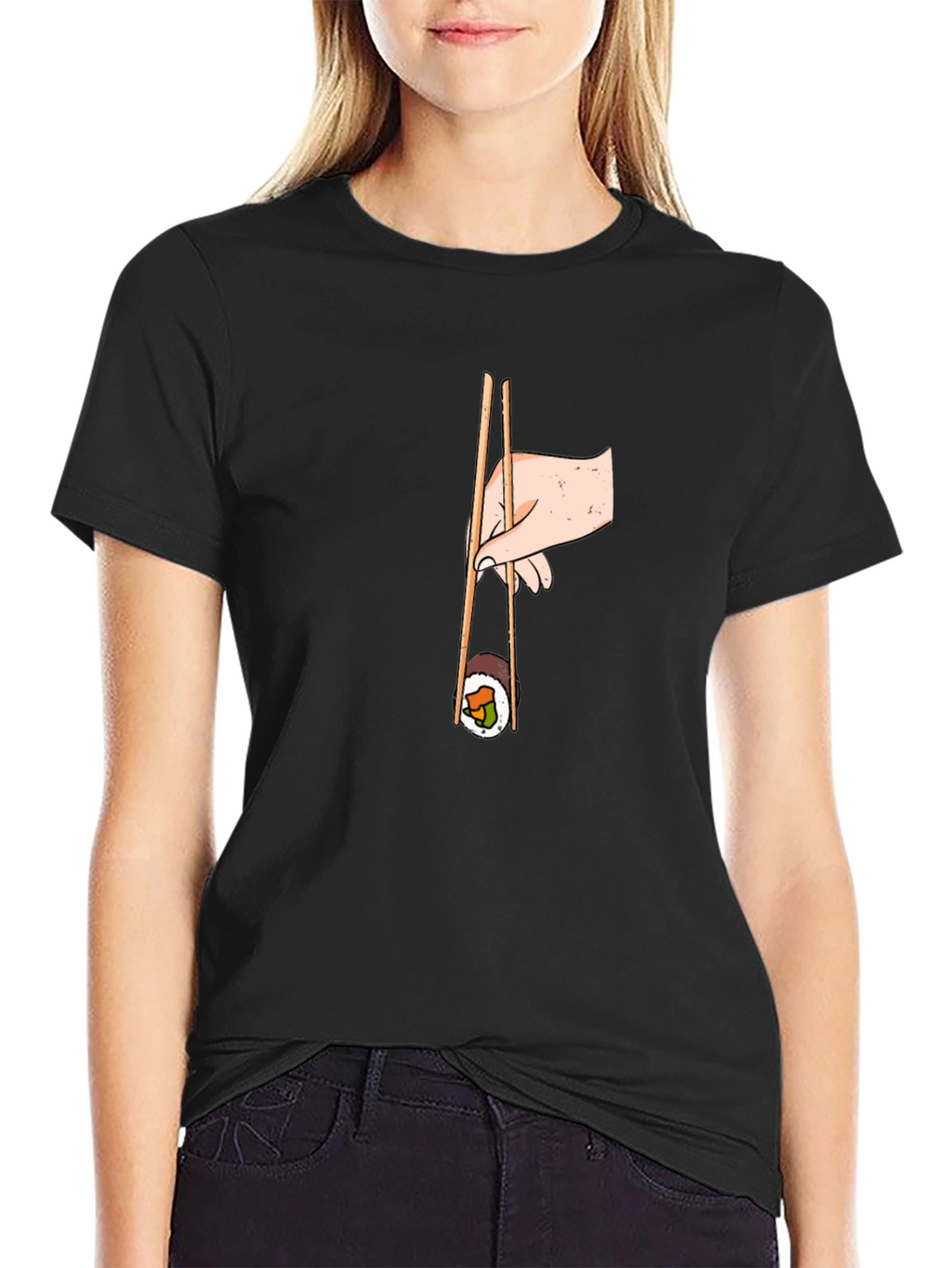 Sushi Lover T-Shirt - Chopsticks and Roll Graphic Tee