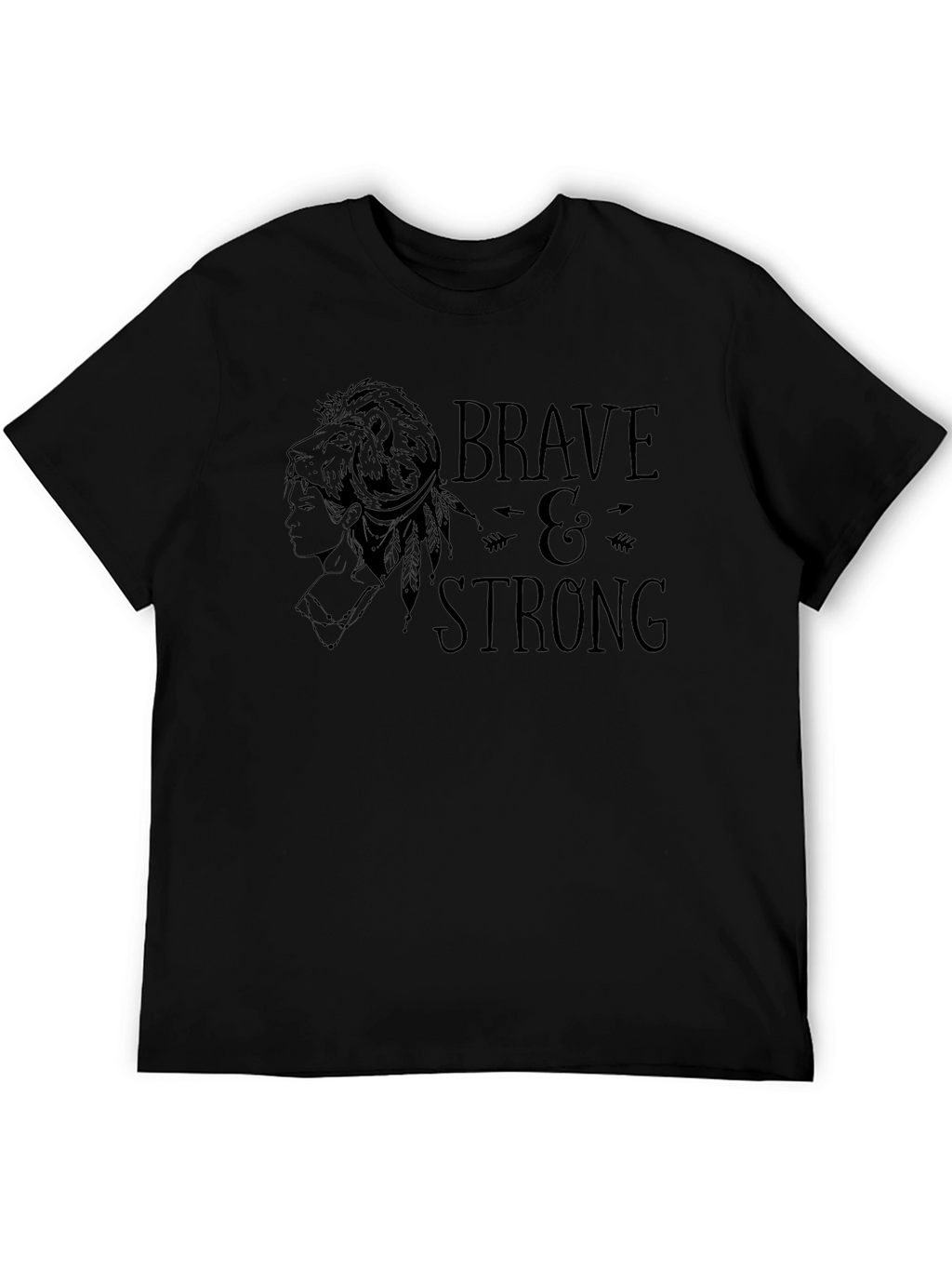 Brave & Strong Graphic Tee - Black