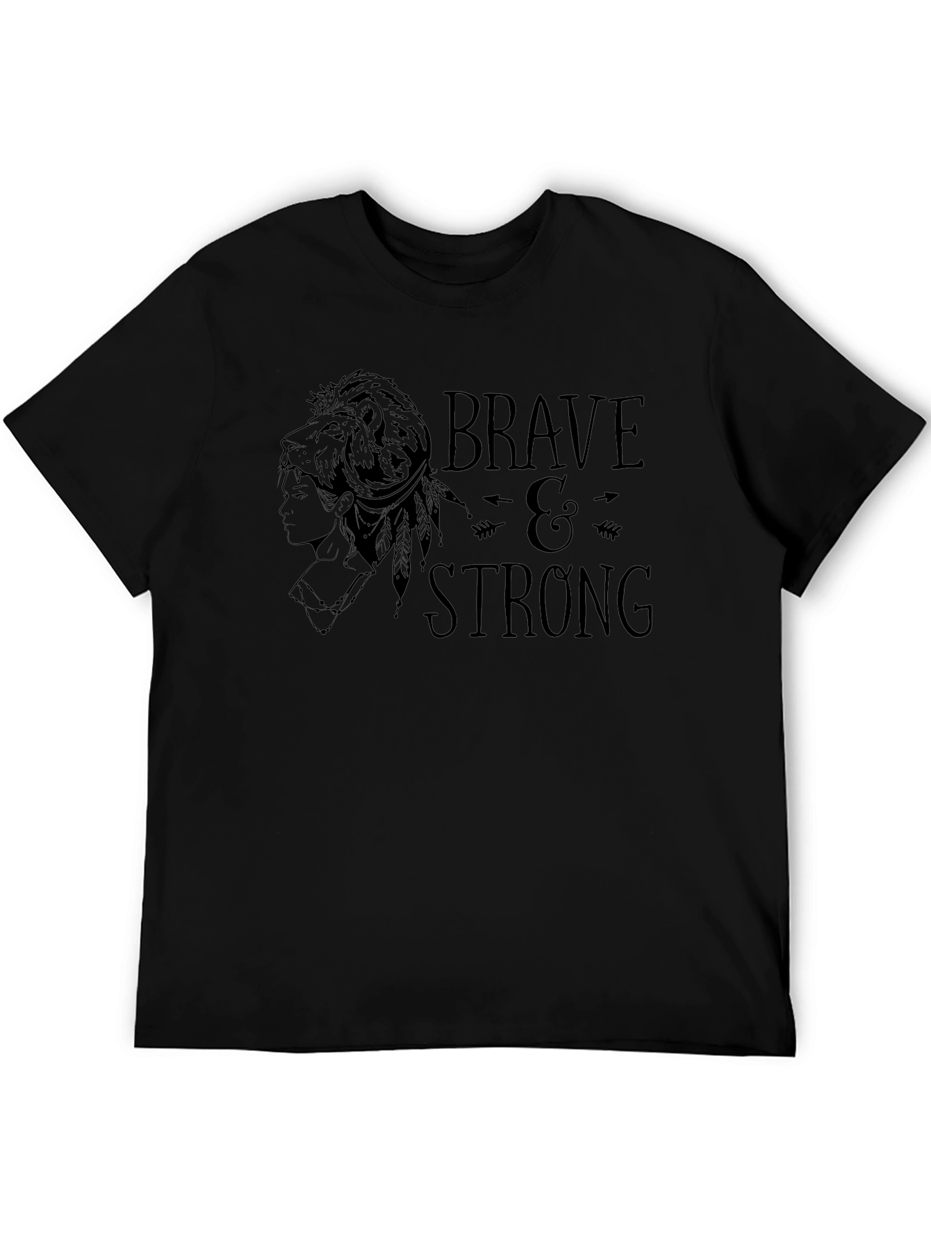 Brave & Strong Graphic Tee - Black
