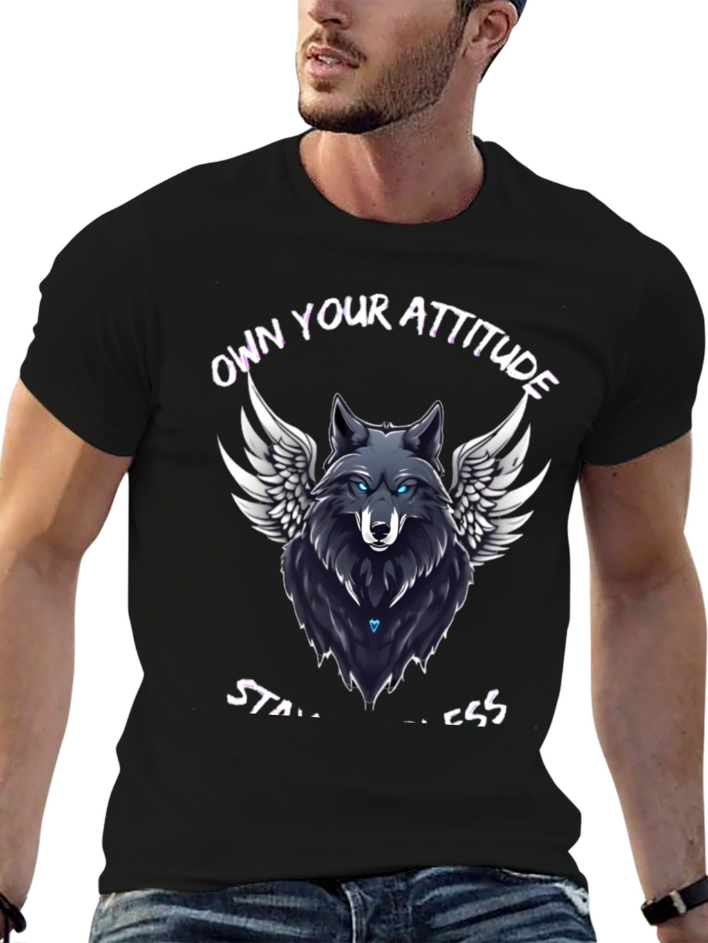 Own Your Attitude Wolf Graphic T-Shirt