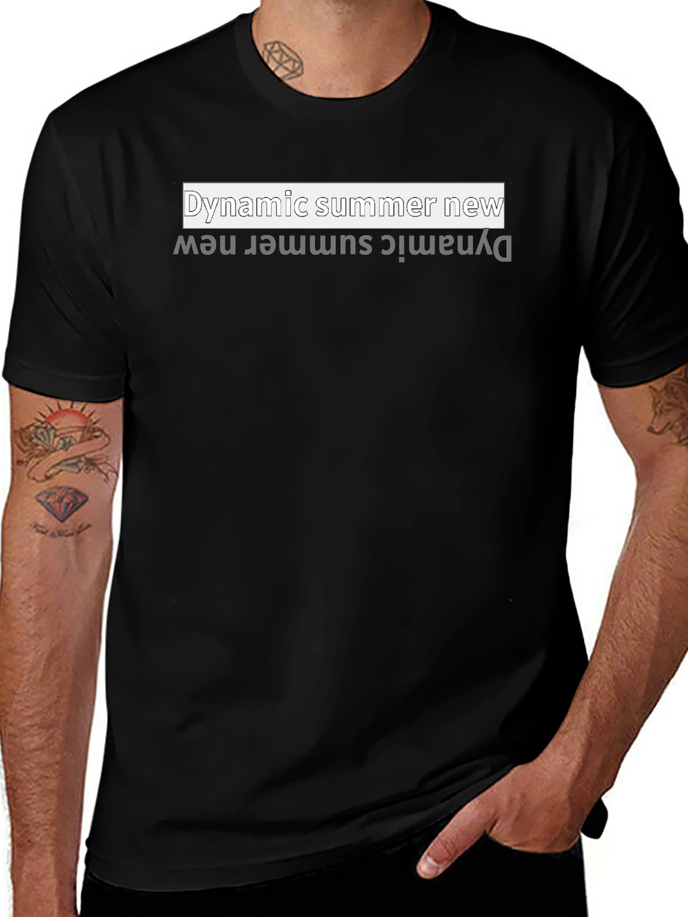 Dynamic Summer New Black T-Shirt