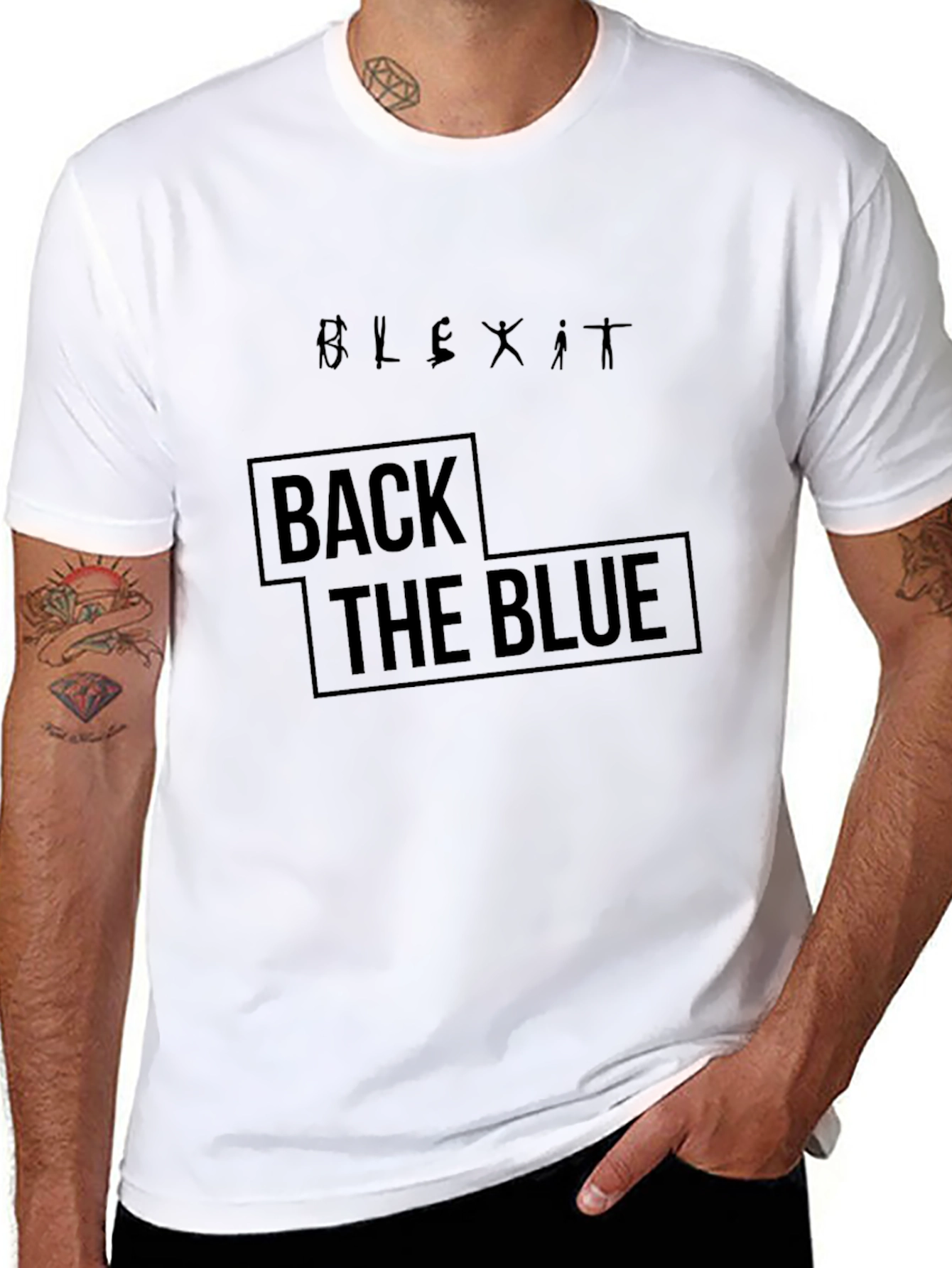 Back the Blue Graphic Tee - Unisex Black T-Shirt